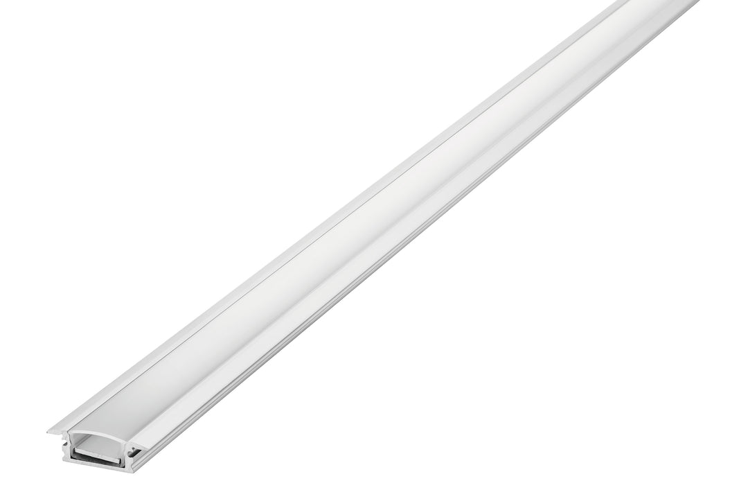 Profile Aluminium IP65 Recessed 2M Frosted Diffuser 26.7 X 8Mm Include 2M Plate 2 Endcaps 2 Sealing Plugs 4 Screws And 4 Mounting Brackets - Prisma Lighting
