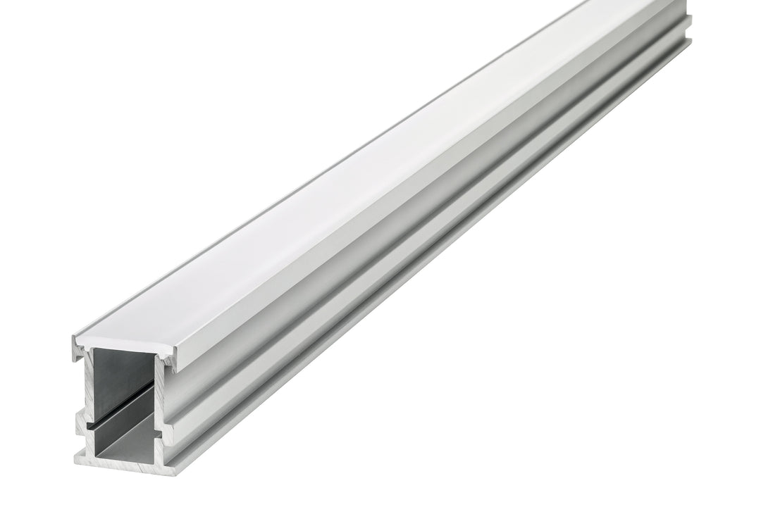 Profile Aluminium Recessed 1M Frosted Diffuser 21.3 X 26.1Mm Include 2 Endcaps - Prisma Lighting