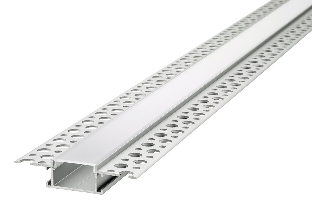 Profile Aluminium Recessed 2M Frosted Diffuser Include 2 Endcaps - Prisma Lighting