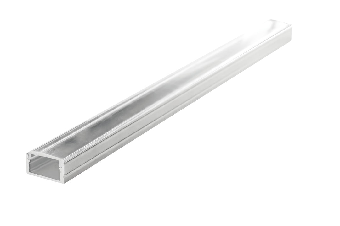 Profile Aluminium Surface Mount 1M Clear Diffuser 18.6 X 12.5Mm Include 2 Endcaps And 2 Mounting Brackets - Prisma Lighting