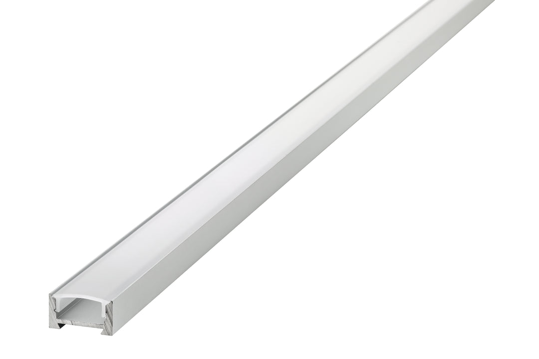 Profile Aluminium Surface Mount 1M Frosted Diffuser 16.2 X 8.57Mm Include 2 Endcaps And 2 Mounting Brackets - Prisma Lighting