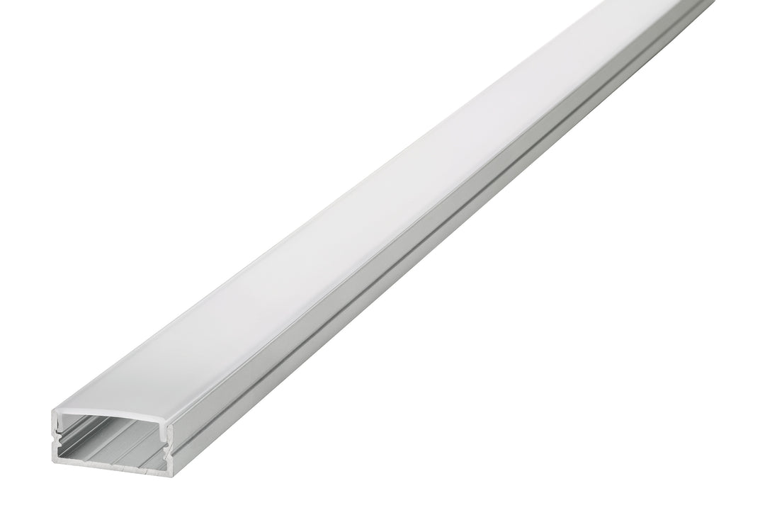 Profile Aluminium Surface Mount 2M Frosted Diffuser 23 X 10Mm Include 2 Endcaps And 4 Mounting Brackets - Prisma Lighting