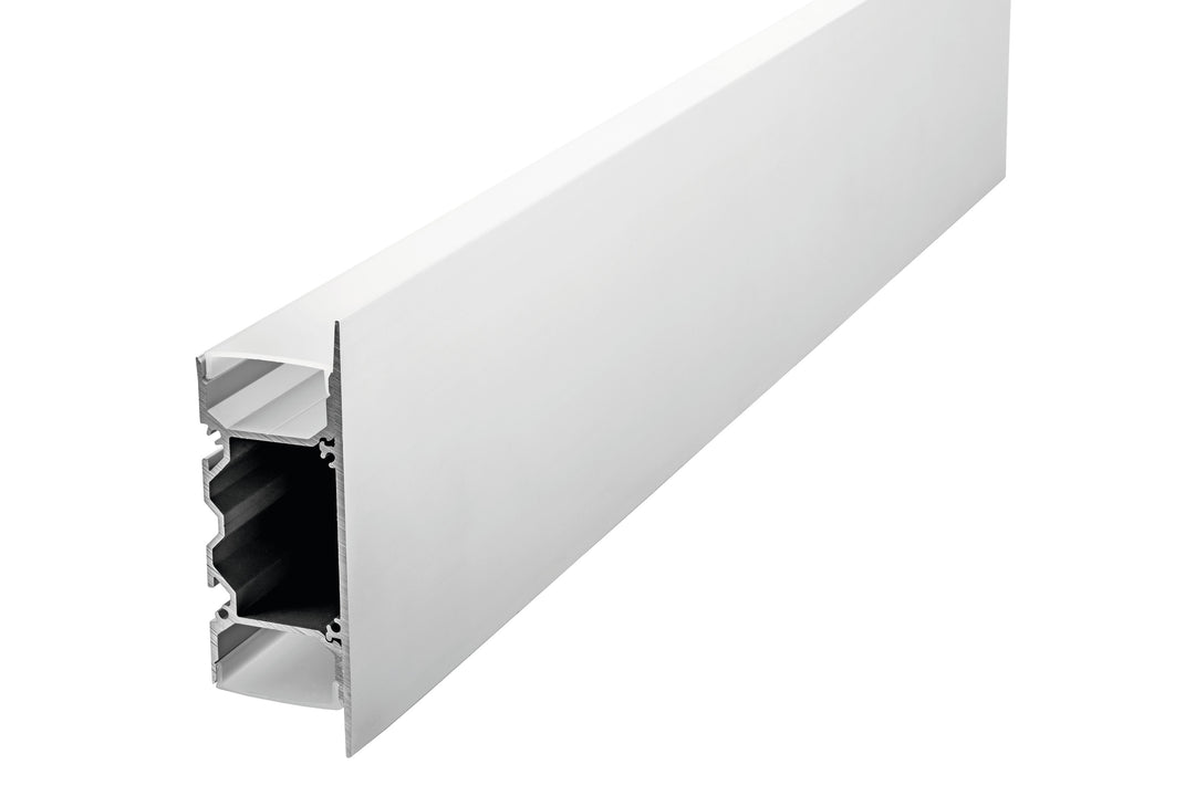 Profile Aluminium Surface Mount 2M Frosted Diffuser Include 2 Endcaps And 8 Screws - Prisma Lighting