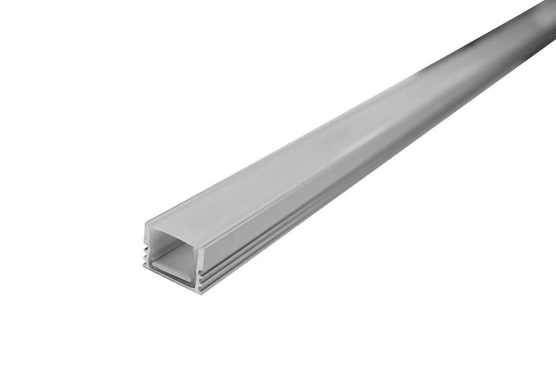 Profile Aluminium IP65 Surface Mount 2M Frosted Diffuser 18 X 12Mm Include 2M Plate 2 Endcaps 2 Sealing Plugs 4 Screws And 4 Mounting Brackets - Prisma Lighting