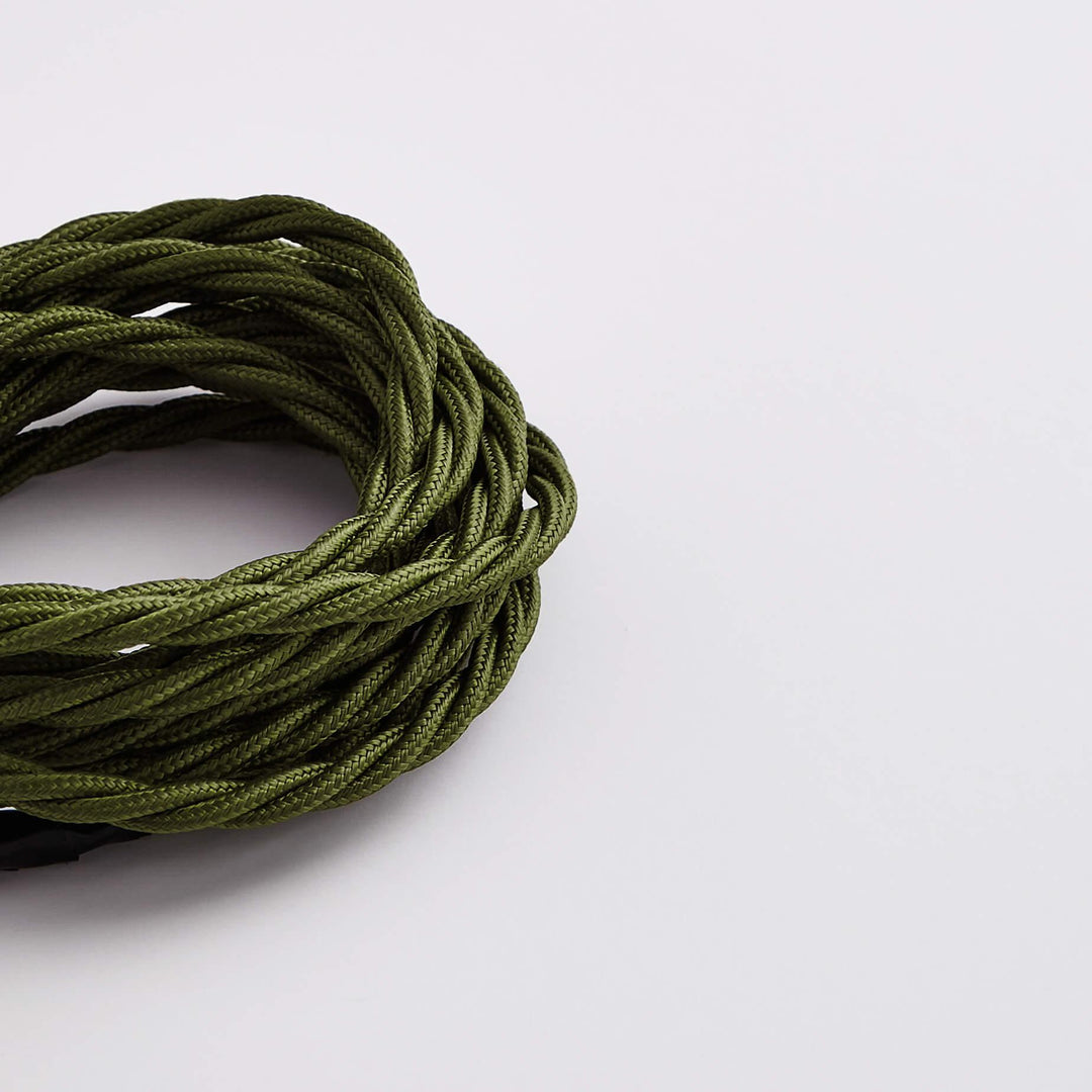 Prisma Khaki Green 3 Core 0.5mm Twisted Cable - Prisma Lighting