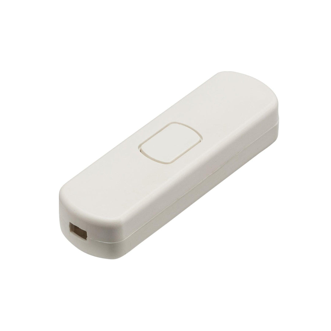Knightsbridge In-Line 1-60W (1-25W LED) Re-wireable Cord Dimmer White - Prisma Lighting
