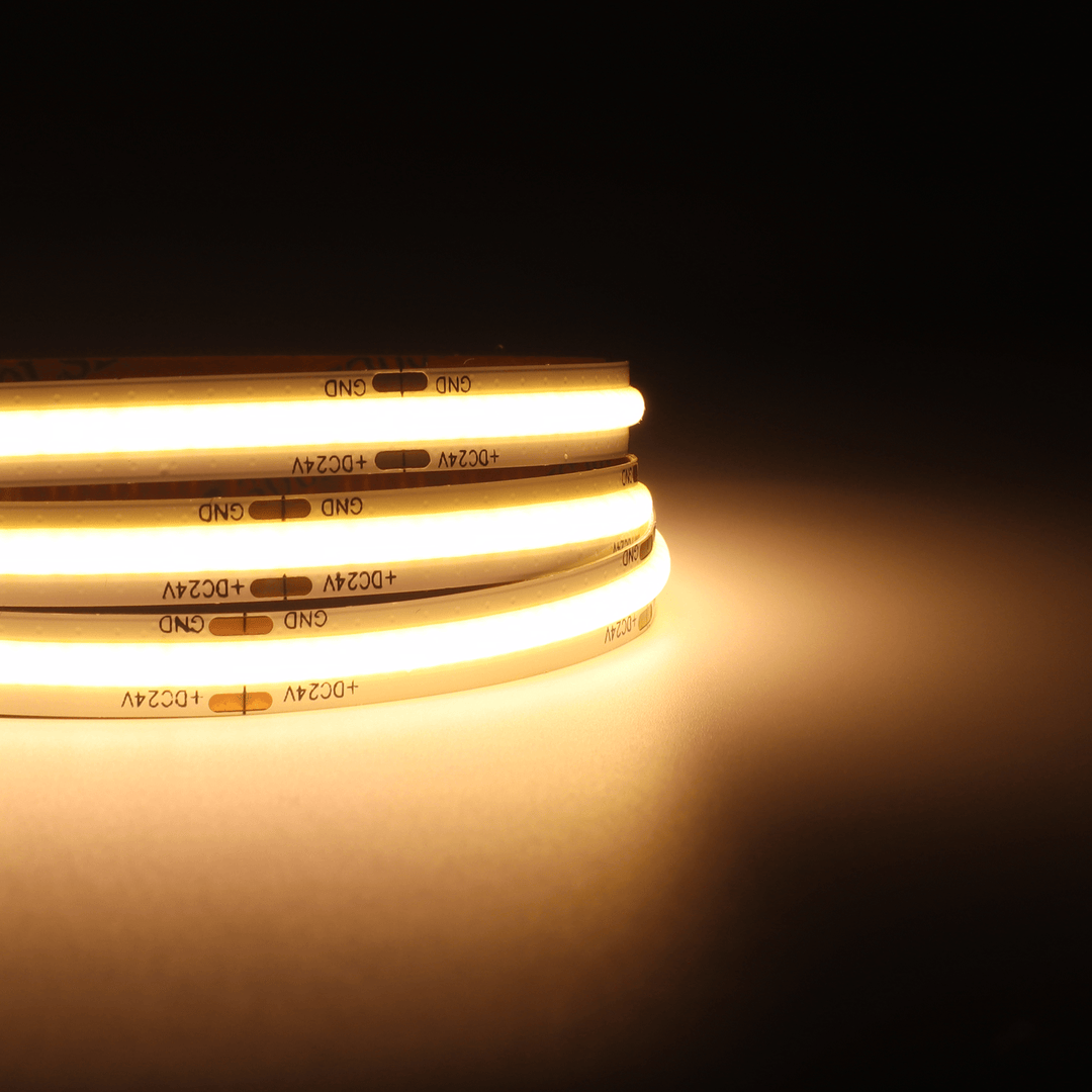 COB LED Strip Dotless Warm White 3000K High Brightness 10W 24V IP20 - Prisma Lighting