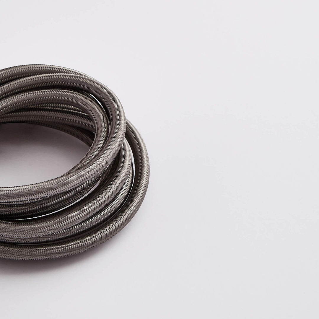 Prisma Elephant Grey 3 Core 0.5mm Solid Braid Cable - Prisma Lighting