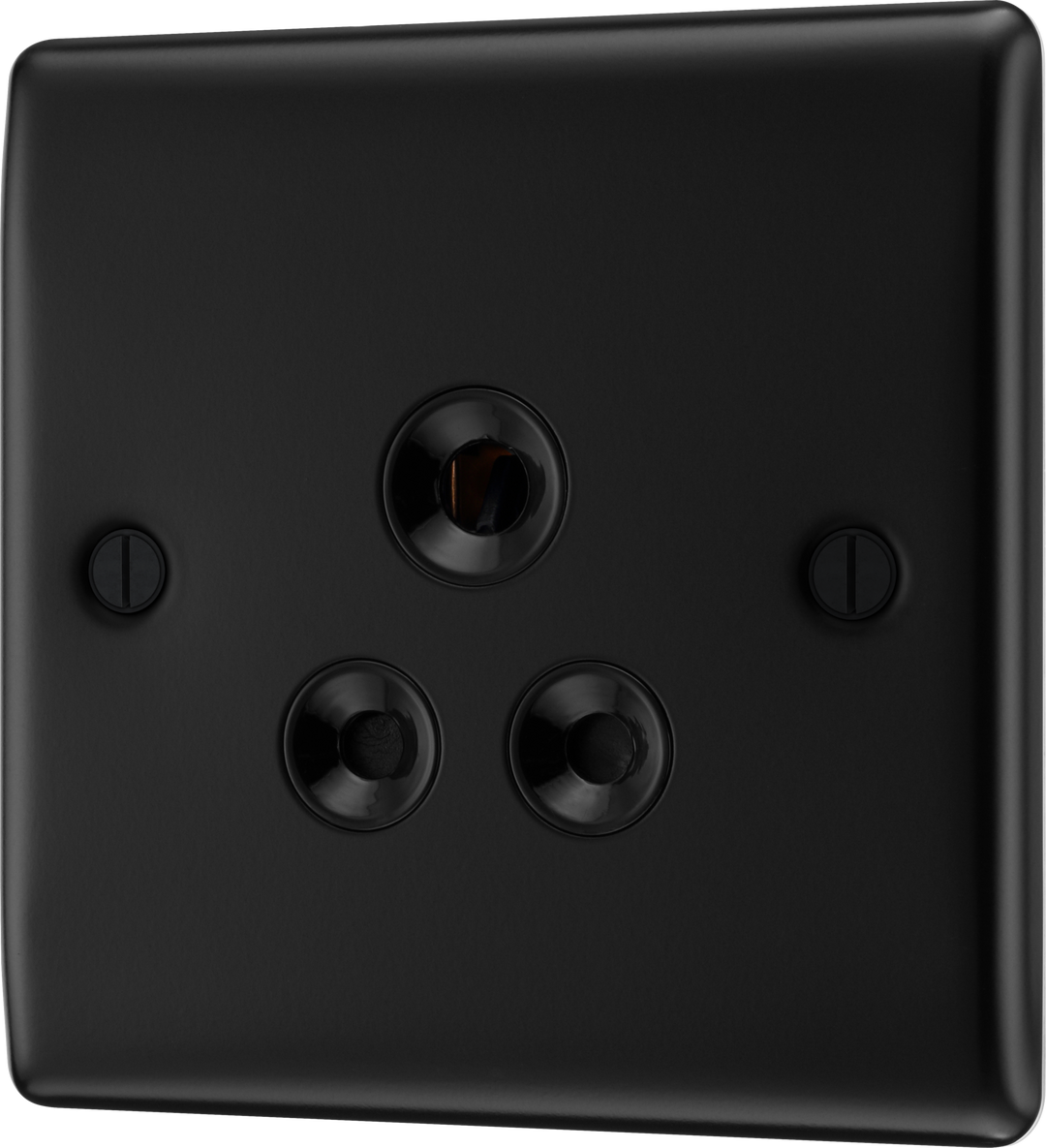 Nexus Metal Single Round Pin Unswitched 5A Socket - Prisma Lighting