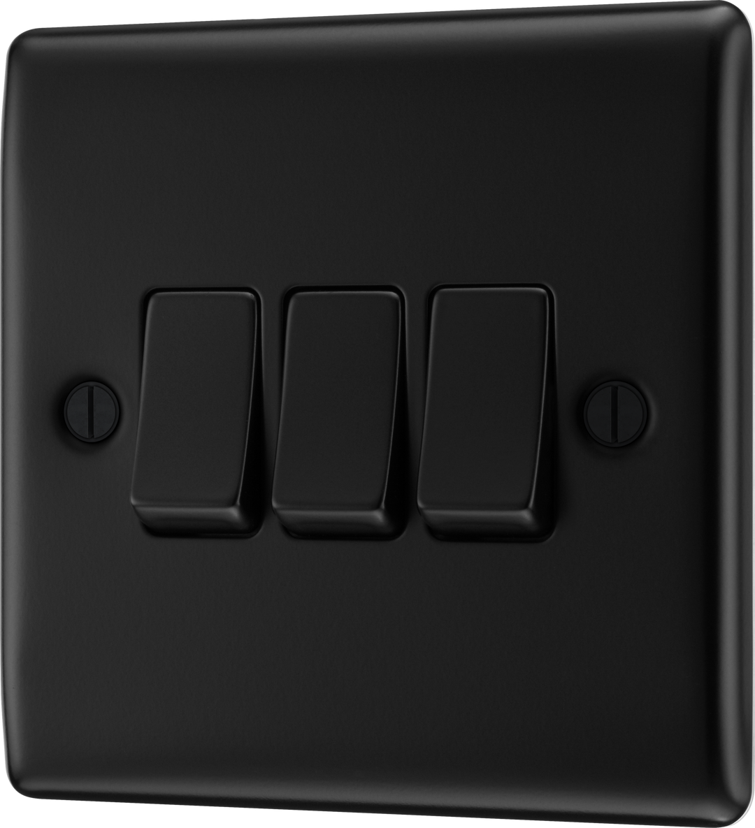 Nexus Metal Triple Switch - 20A 16AX 2 Way - Prisma Lighting