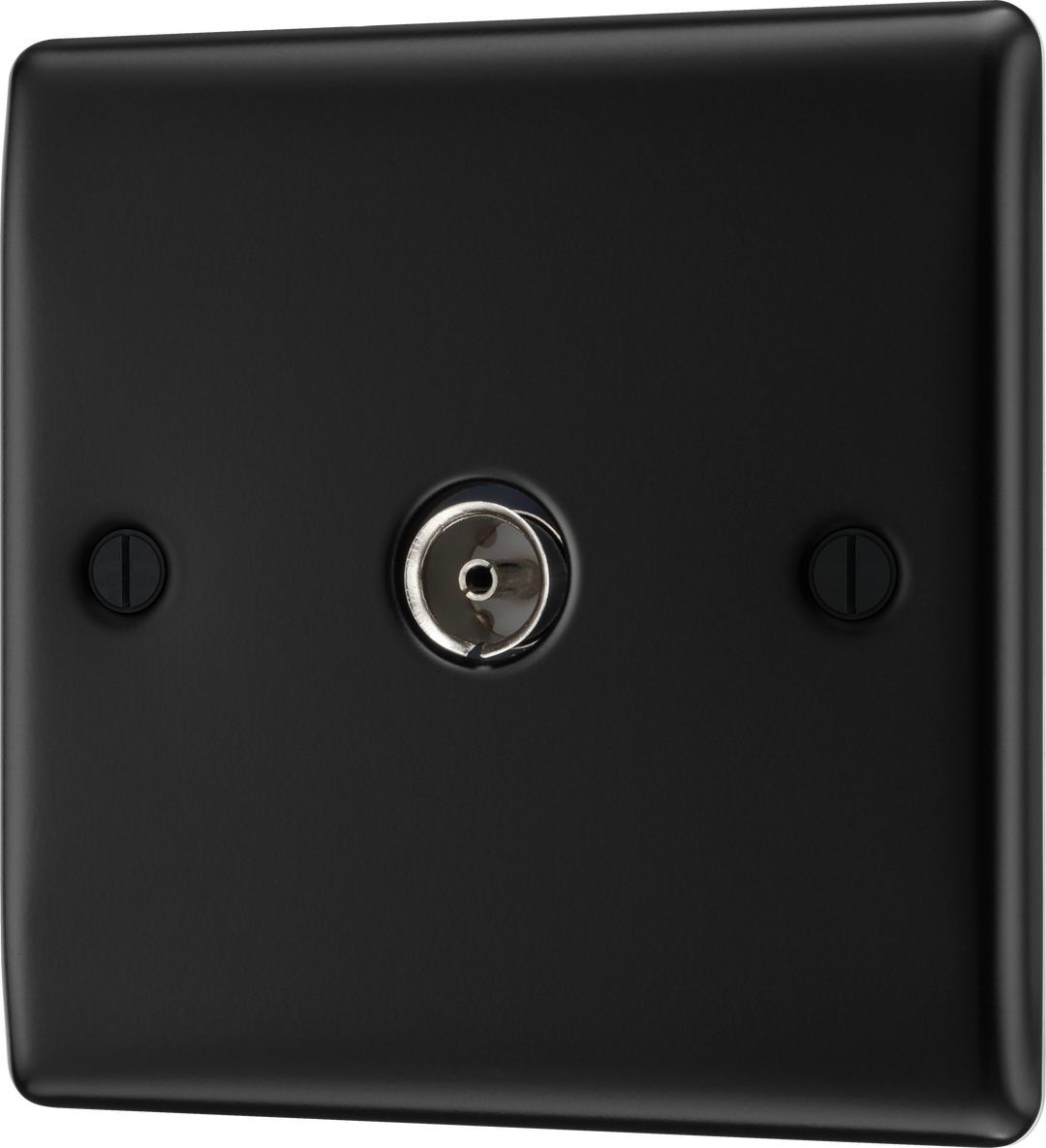 Nexus Metal Single Socket for TV or FM Co-Axial Aerial Connection - Prisma Lighting