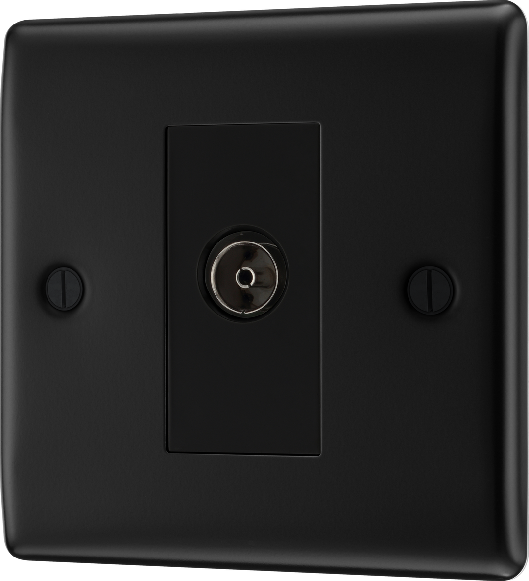 Nexus Metal Single Isolated Socket for TV or FM Co-Axial Aerial Connection - Prisma Lighting