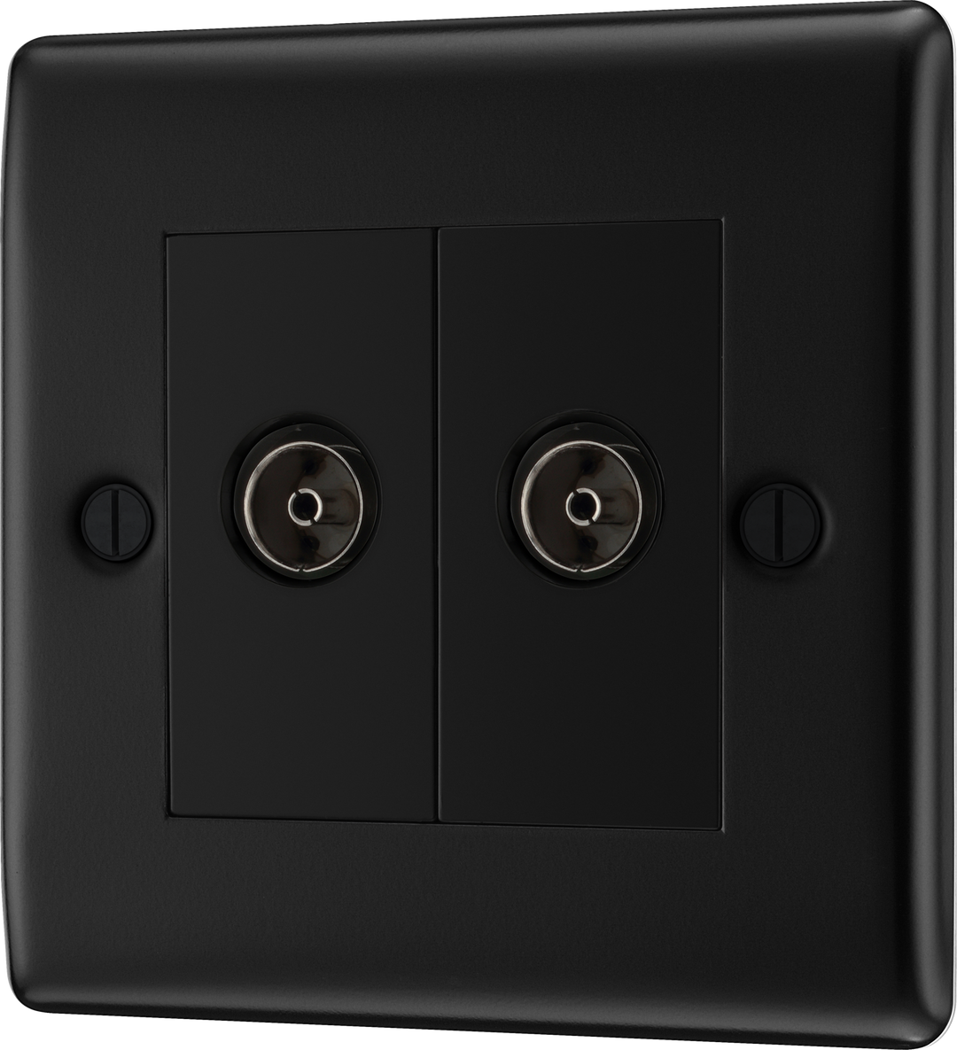 Nexus Metal Double Isolated Socket for TV or FM Co-Axial Aerial Connection - Prisma Lighting