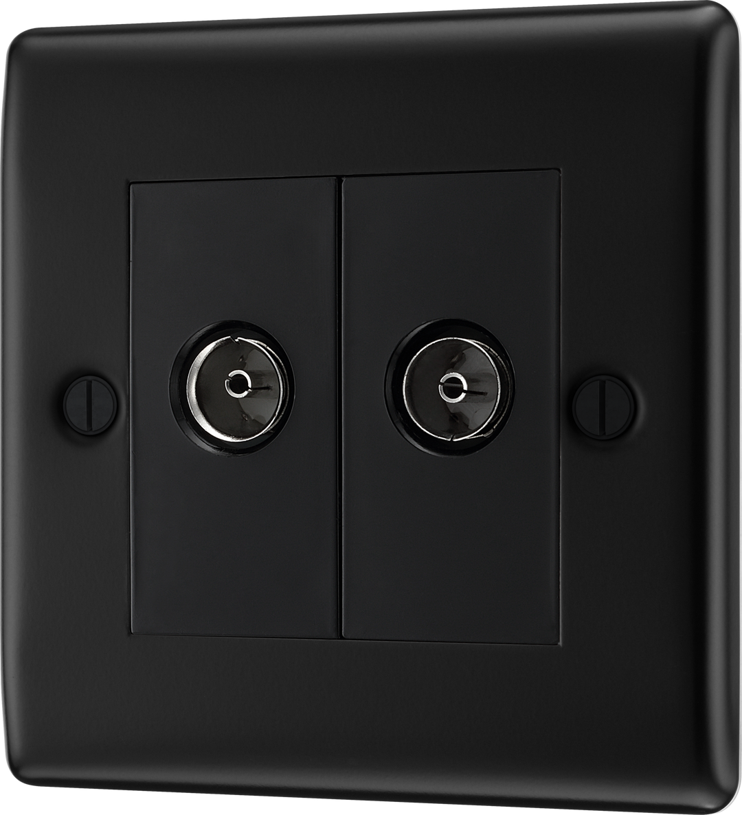 Nexus Metal Single Diplex Socket for Separate TV and FM Connections - Prisma Lighting