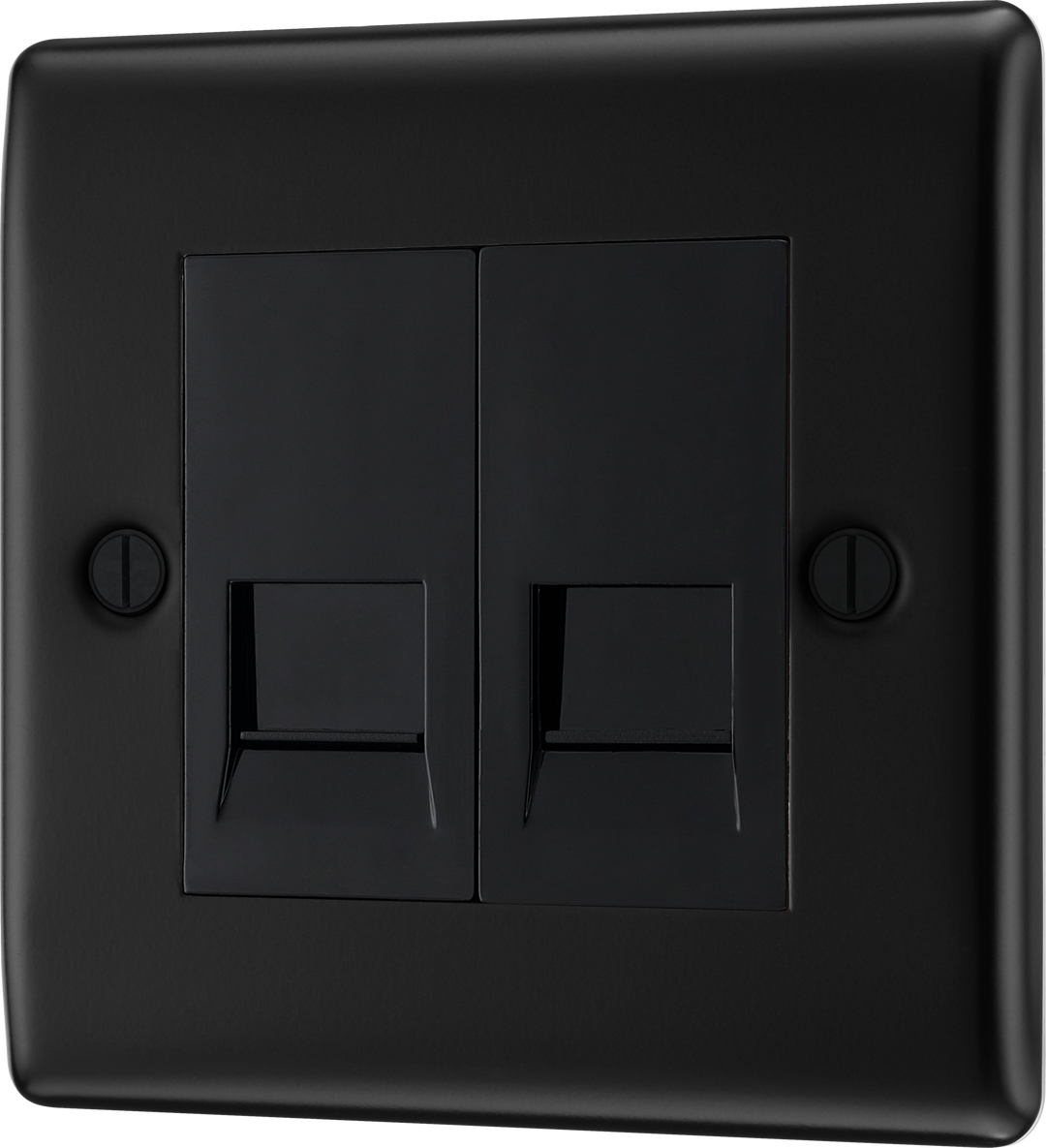 Nexus Metal Double Master Telephone Socket, Screw Type - Prisma Lighting
