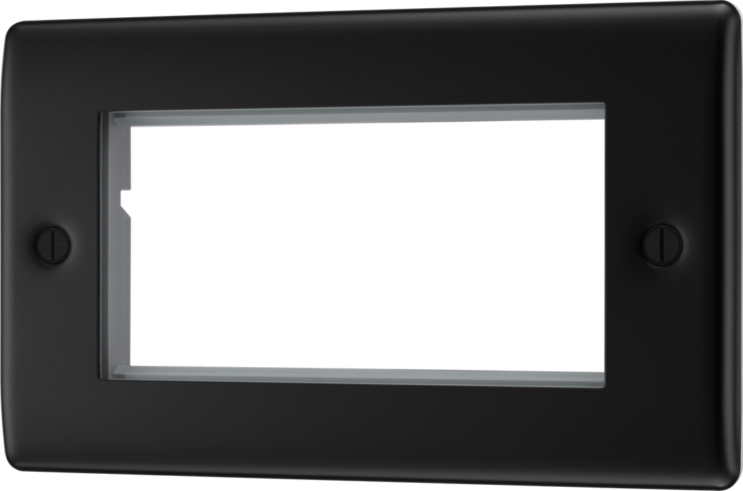 Nexus Metal Quadruple Rectangular Front Plate - Prisma Lighting