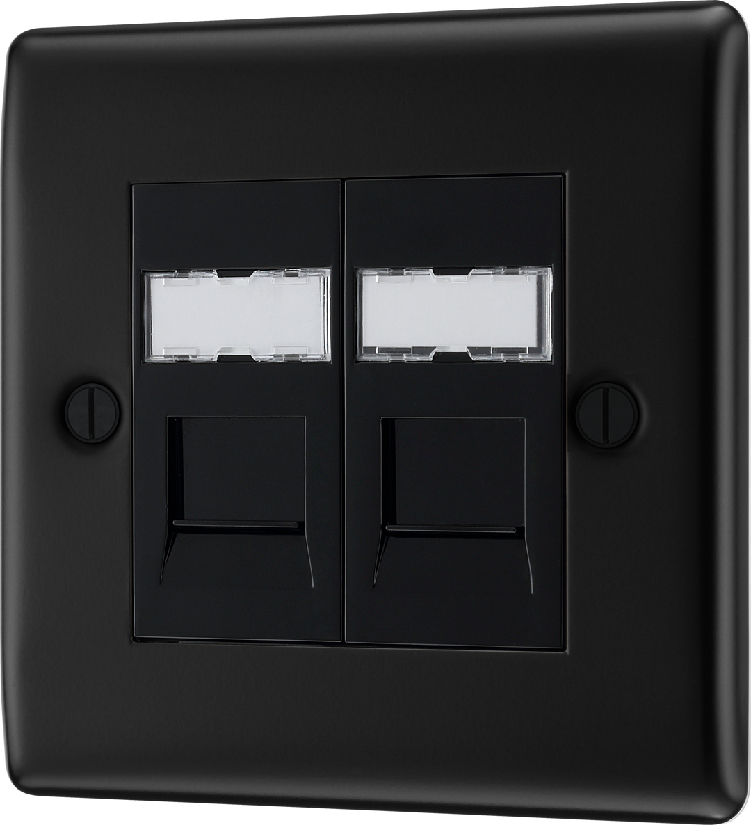 Nexus Metal 2G RJ45 Telephone Socket (IDC) - Prisma Lighting