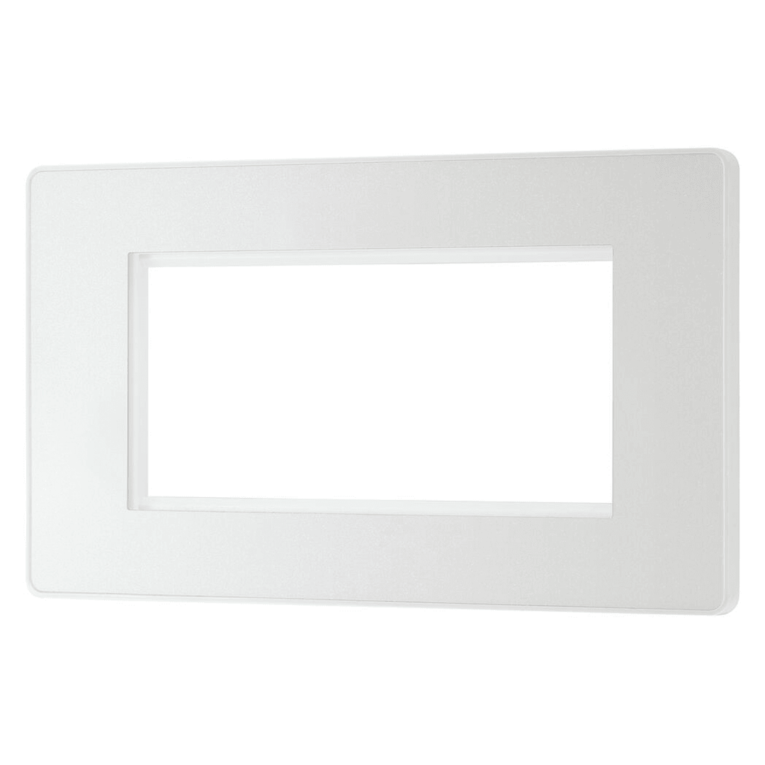 Evolve Quadruple Rectangle Front Plate (100 X 50) - Prisma Lighting
