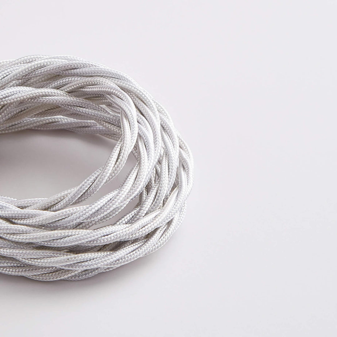 Prisma Pearl Silver 3 Core 0.5mm Twisted Cable - Prisma Lighting