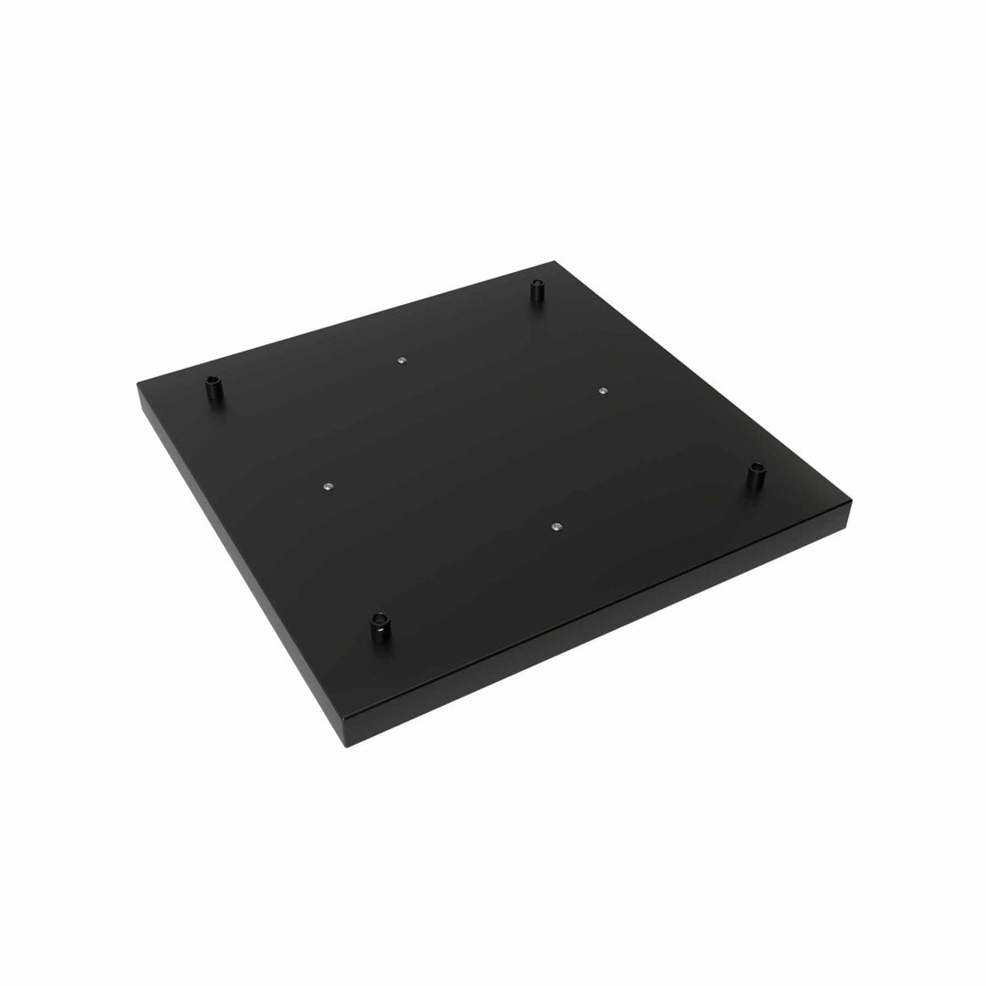 Calex 940142 Metal Ceiling Plate 4 Hole Matt Black - Prisma Lighting