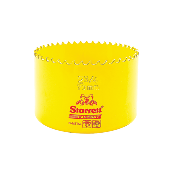 Starrett FCH0234 70mm Hole Saw 2-3/4'' Fast Cut - Prisma Lighting