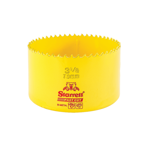 Starrett FCH0318 79mm Hole Saw 3-1/8'' Fast Cut - Prisma Lighting