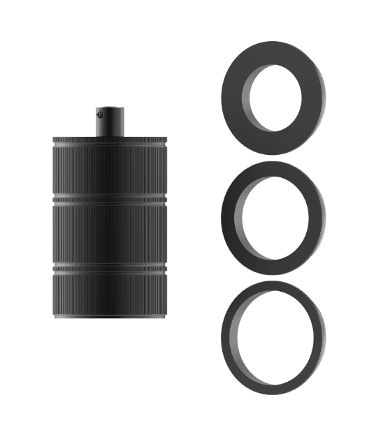 Calex XXL Black Lamp Holder ES/E27 3 Rings Model - Prisma Lighting
