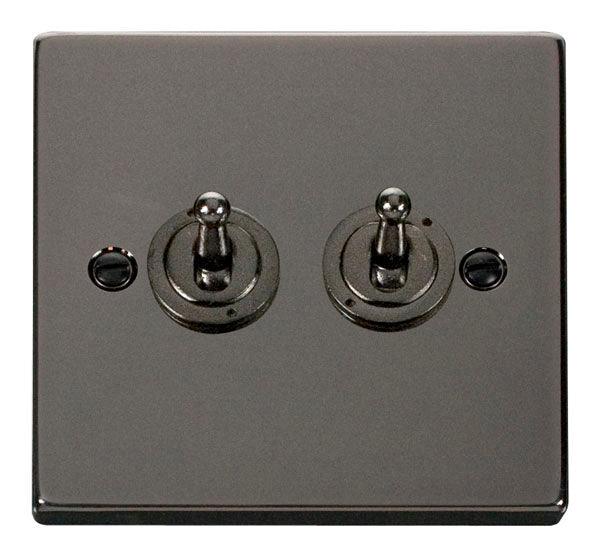 Click Deco 10A 2 Way Double Toggle Light Switch - Prisma Lighting