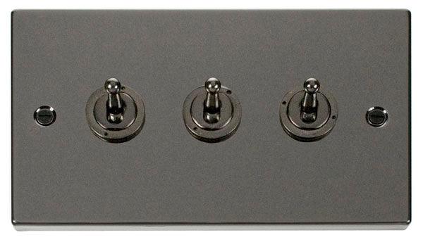 Click Deco 10A 2 Way Triple Toggle Light Switch - Prisma Lighting