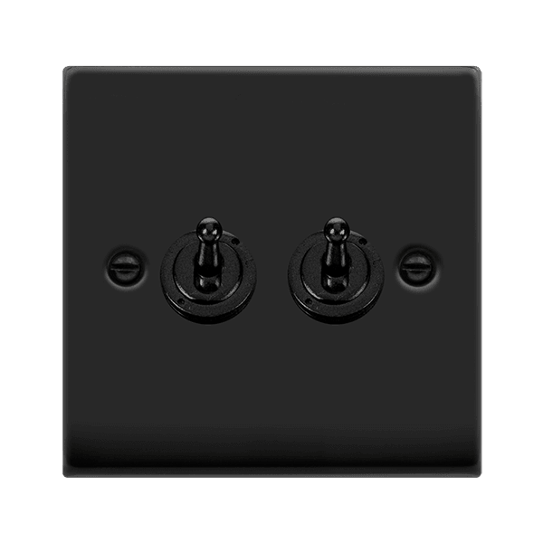 Click Deco 10A 2 Way Double Toggle Light Switch - Prisma Lighting