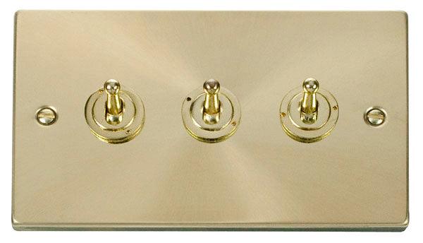 Click Deco 10A 2 Way Triple Toggle Light Switch - Prisma Lighting