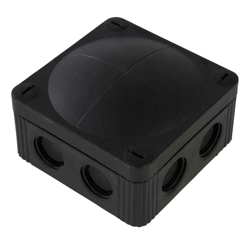 Wiska COMBI 308 85 x 85 x 51 Black Junction Box IP66/IP67 - Prisma Lighting