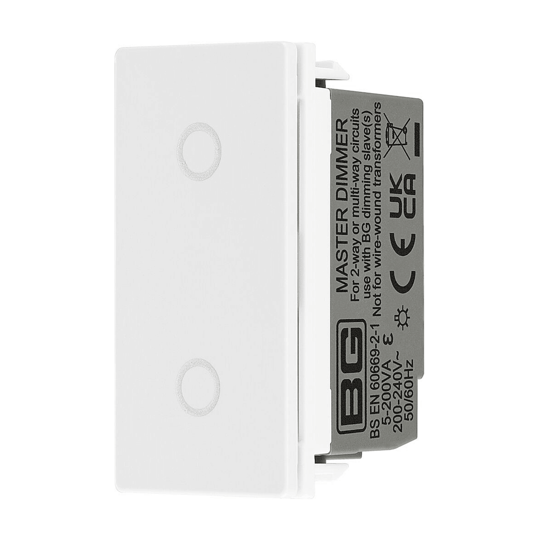 Evolve 200W Single Touch Dimmer Switch Euro Module, 2 Way Master - Prisma Lighting
