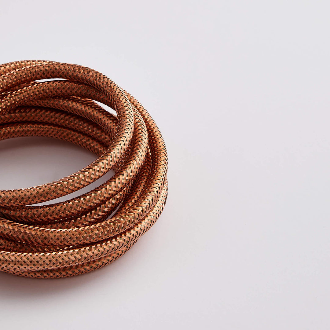Prisma Real Copper Metal 3 Core 0.75mm Solid Braid Cable - Prisma Lighting