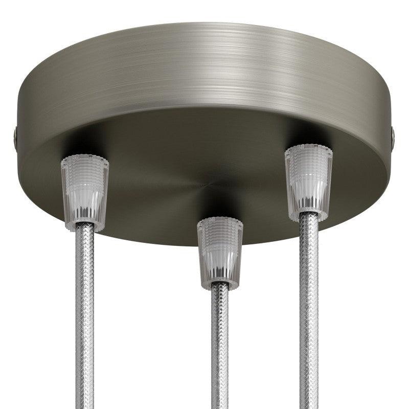 Satin Chrome Triple Output Ceiling Rose - Prisma Lighting