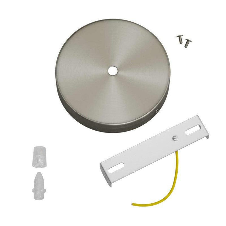 Satin Chrome Single Output Ceiling Rose - Prisma Lighting