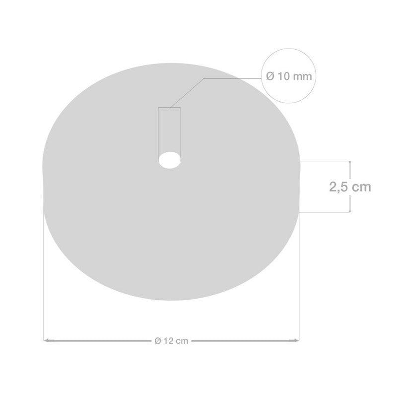 Satin Chrome Single Output Ceiling Rose - Prisma Lighting