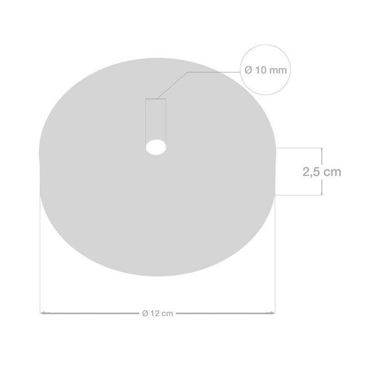 Satin Chrome Single Output Ceiling Rose - Prisma Lighting