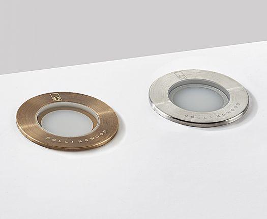 Collingwood GL018C AB Brass IP68 Small LED Marker Light - Prisma Lighting