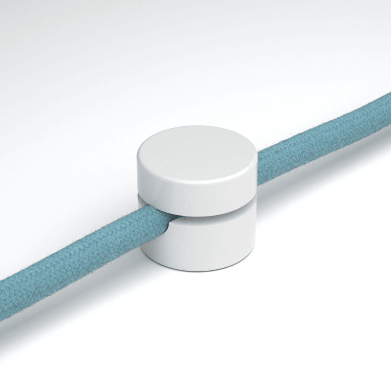 Wall or Ceiling mounted cable clamp white - Prisma Lighting
