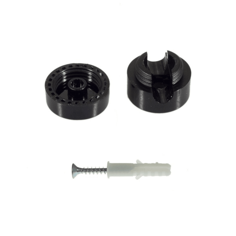 Wall or Ceiling mounted cable clamp black - Prisma Lighting