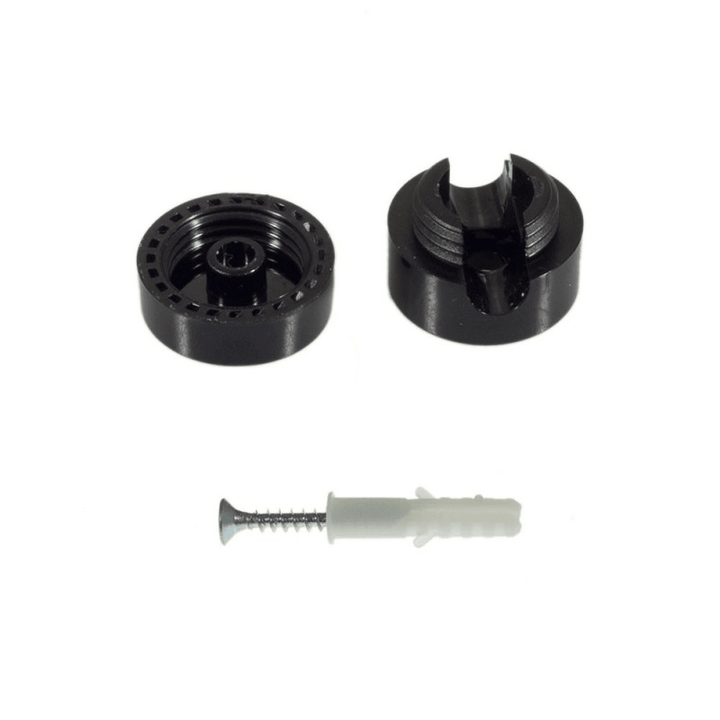 Wall or Ceiling mounted cable clamp black - Prisma Lighting