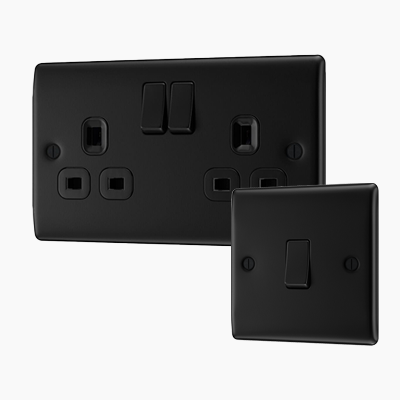 Matt Black Wall Socket