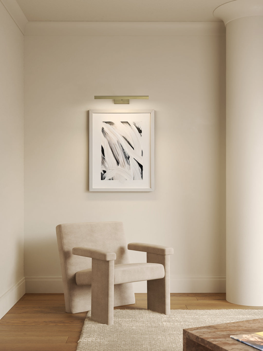 Renoir 520 highlighting framed artwork on a gallery wall