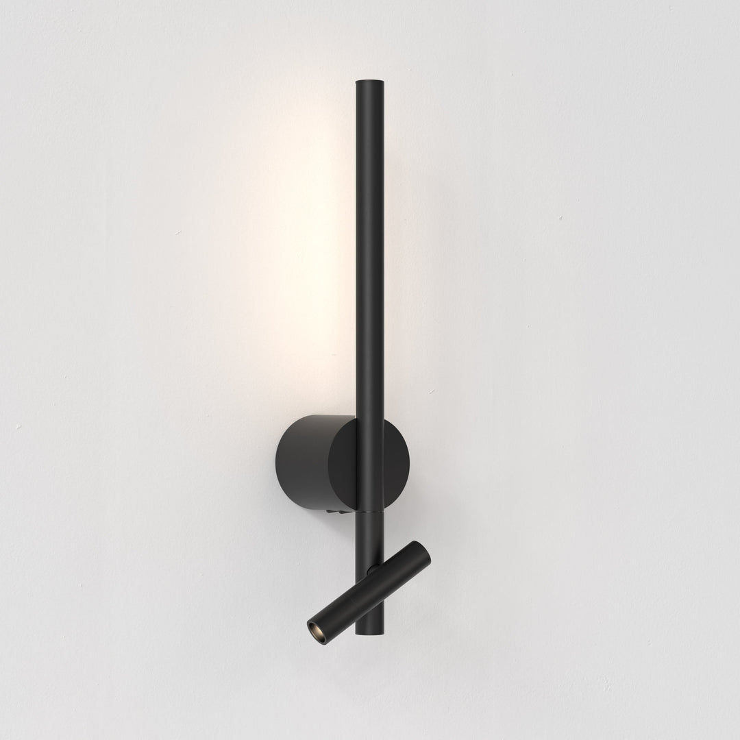 Astro Baton Reader LED Reading Light in Matt Black and Matt Nickel – Sleek, Adjustable Wall-Mounted Light