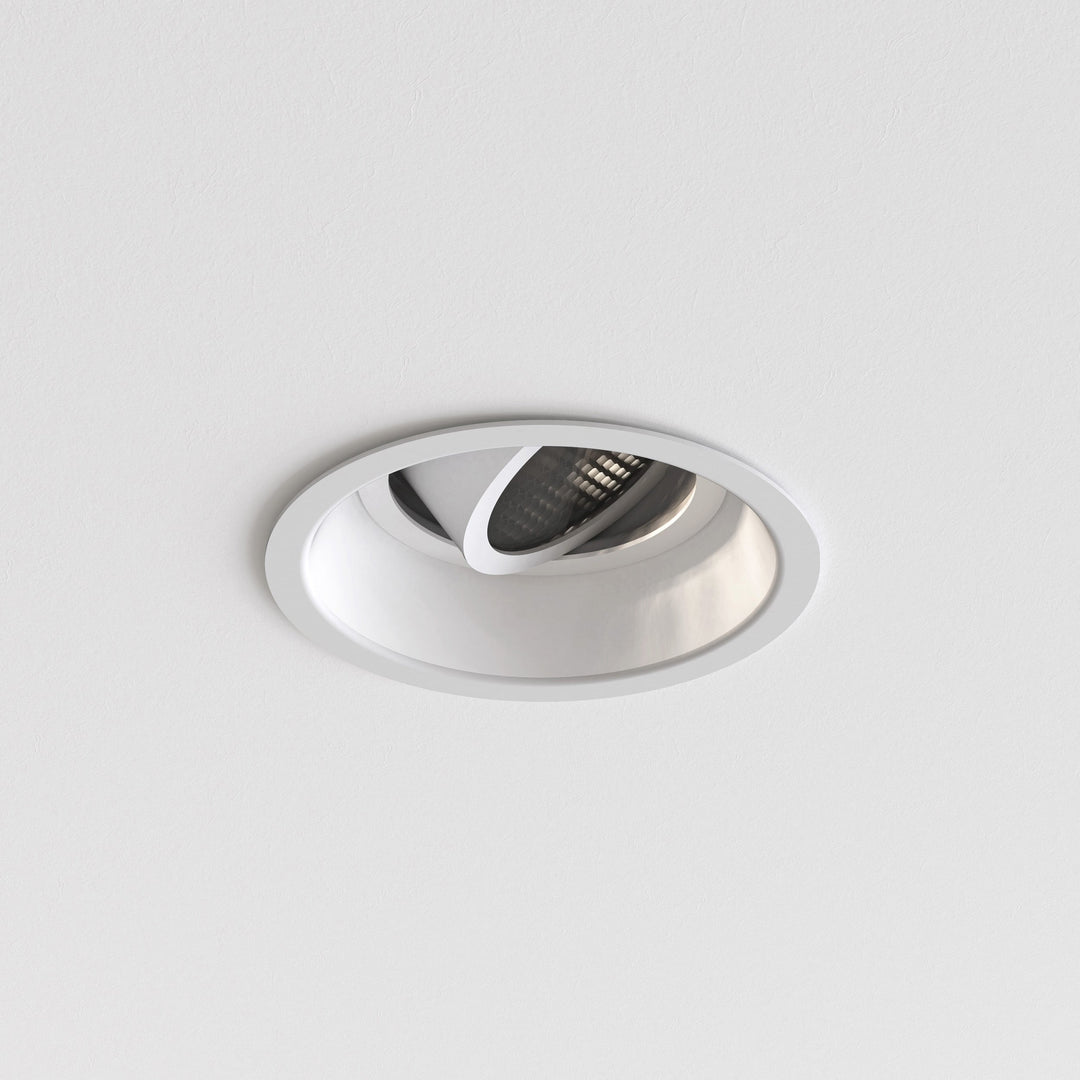 Astro Minima Slimline Round Adjustable Fire-Rated downlight in Matt White
