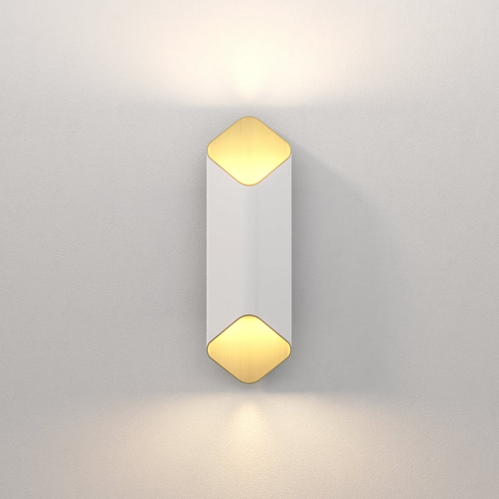Astro Ako 420 Phase Wall Light in Matt White & Gold – LED Up and Down Light