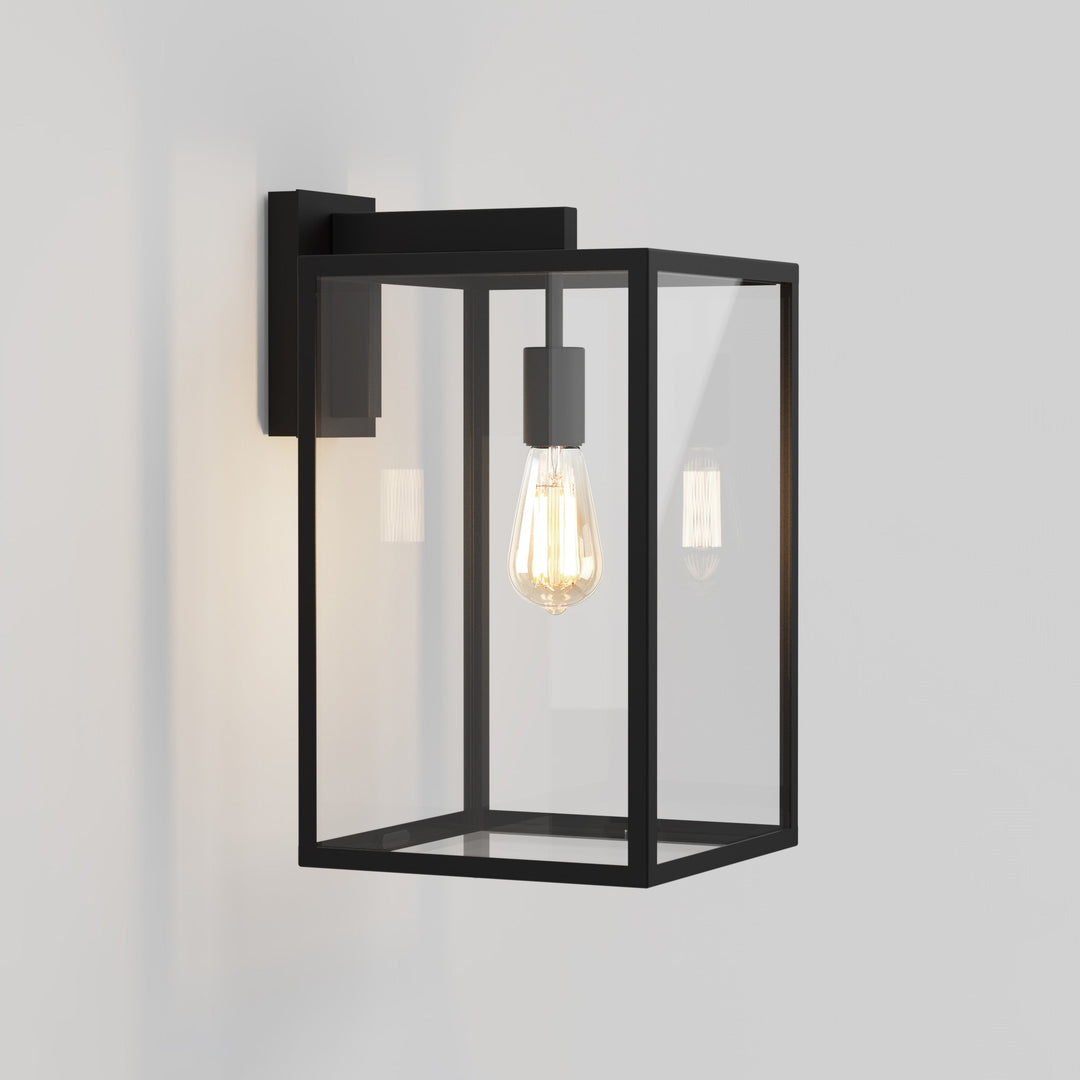 Astro Box Lantern 450 Outdoor Wall Light in Textured Black – Classic Exterior Lighting Fixture