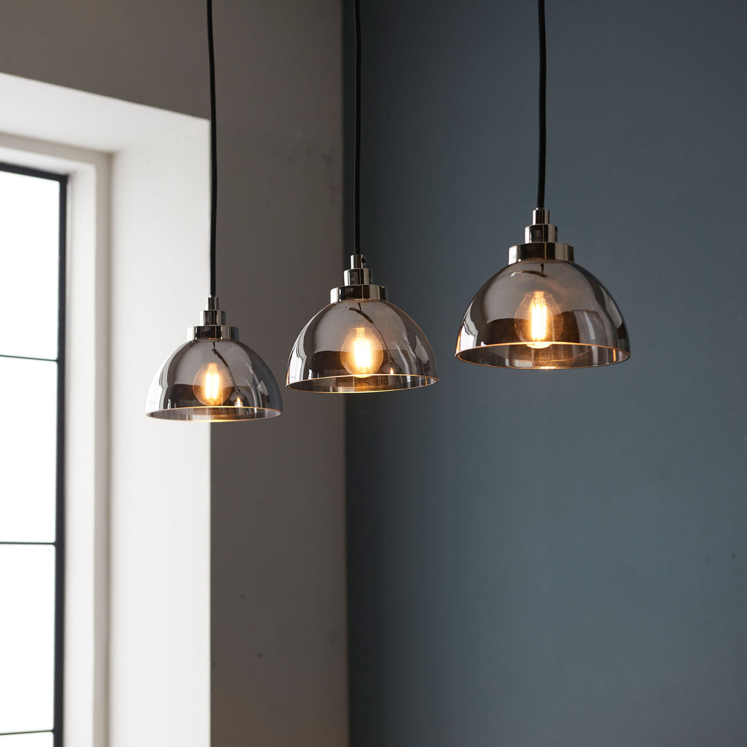 Caspa 3lt Linear Pendant Nickel