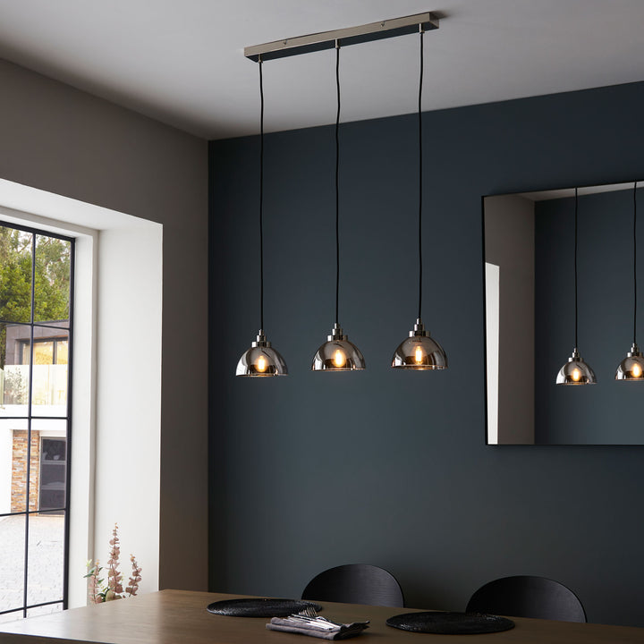 Caspa 3lt Linear Pendant Nickel